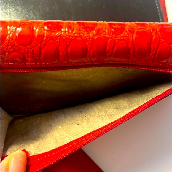 UC Red Wallet Set Vintage Elegant Red Crocodile Embossed - Picture 5 of 5
